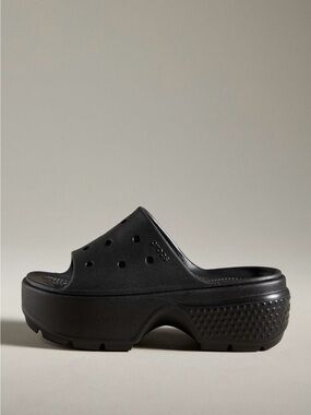 Crocs Stomp Slide Sandals Black Women's Size 7.5